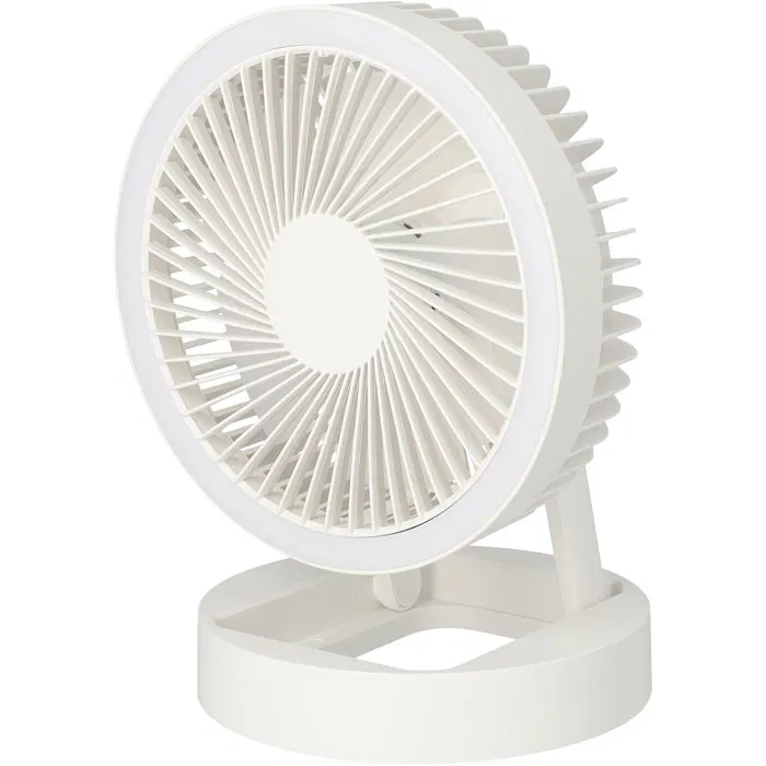 Ventilator med lys og mobiloplader